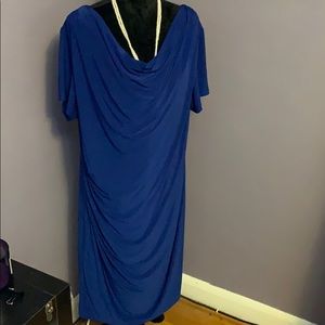 Royal blue draped dress